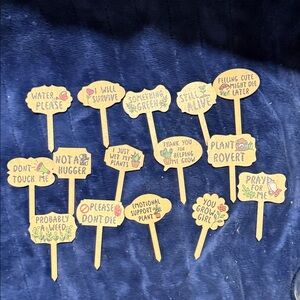 Blank Wooden Plant Markers - Assorted Natural Brown